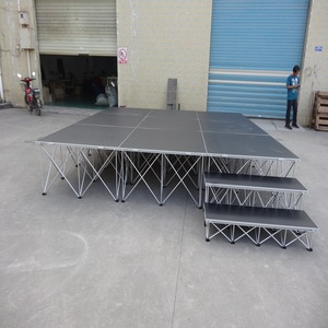 Easy to assemble aluminum folding riser <b>stage</b> portable <b>stage</b> for outdoor performance - Product Image 2