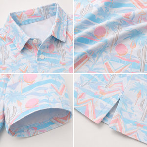 Camiseta de Polo de Golf Personalizada para Hombre, Estampado Desértico, Secado Rápido, Ligera, Transpirable, OEM, ODM, Marca Privada - Product Image 3