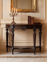Meuble d'entrée en bois massif, Table d'appoint vintage de luxe pour canapé, Table d'appoint de salon, Buffet de salle à manger, Table d'entrée
