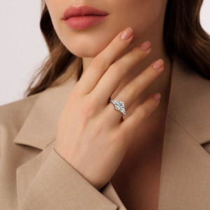 Trendy Luxe Mode Vrouwen Fijne Sieraden 2ct 2.0ct 2 Karaat 8Mm Zes Klauw Moissanite S925 Sterling Zilveren Trouwring - Product Image 5