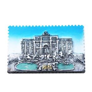 Promocional 3D poli resina italiana Trevi Fountain <span class=keywords><strong>Roma</strong></span> Florencia David Milano barato hogar cocina artes decorativas imán para nevera - Product Image 1