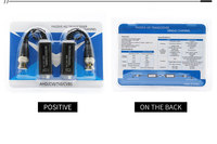 Balun de Video Pasivo, Extensor BNC a RJ45 para Cámaras HD-TVI/AHD/CVI y CVBS de 1080P/720P, Transmisión de hasta 300M por Cable UTP
