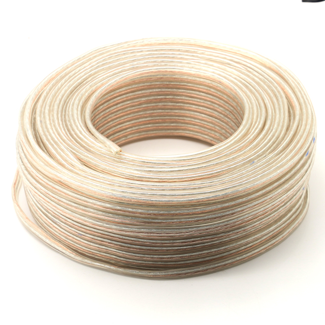 Audio Speaker Wire for Video Cable Low Noise Transparent Parallel Oxygen Free Copper Speaker Cable
