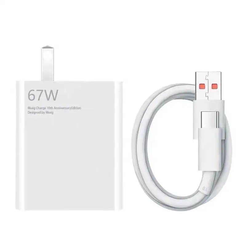Original 67w Super Fast Charging Adapter with 6A Cable usb a to usb c Charger Cargador