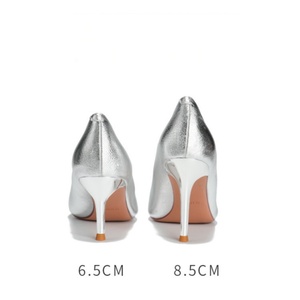 Metallic <b>Silver</b> Women Stiletto <b>High</b> <b>Heel</b> Pumps Pointed Toe Formal Party Wedding Dress <b>Shoes</b> - Product Image 6