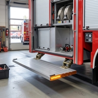 Plateforme d'accès pliable en alliage d'aluminium sur mesure pour compartiment d'équipement de véhicule de lutte contre l'incendie, origine Chine