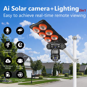 300W IP67 Integrierte Solar-Straßen laterne mit CCTV-Kamera Nachtsicht-Bewegungs funktion 3 Objektiv Outdoor All in One - Product Image 2