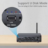 Amplificateur audio convertisseur adaptateur DAC USB stéréo mini 2 canaux 100W Toslink optique pour haut-parleurs passifs de bureau à domicile