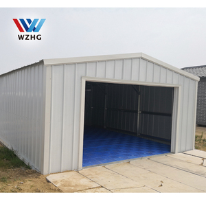 Cobertizo de garaje para coche de diseño personalizable, Metal para garaje de estructura de acero, <span class=keywords><strong>espacio</strong></span> prefabricado para edificio - Product Image 1