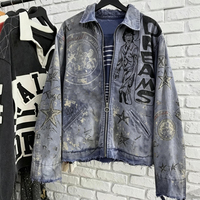 Veste de travail d'hiver personnalisée Finch Garment pour homme, en toile de canard sergé vieillie, effet éclaboussures de peinture, avec patchs vintage
