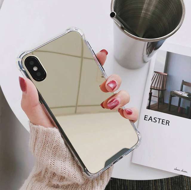 Win Win Smartphone Phone Case for iPhone X Phone Accessories Mirror Mobile Cover for iPhone 7 8 Plus
