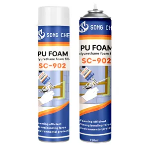 750ml PU Spray Foam For Windows And Doors Mounting Insulation Adhesive Sealants