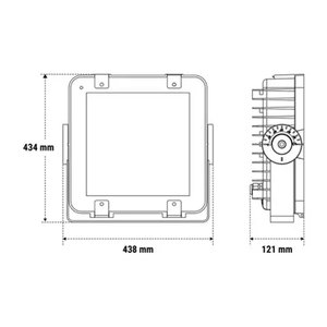 Faretto LED da Esterno Beghelli 47X47Cm IP65, Illuminazione a Montaggio a Parete - Product Image 2