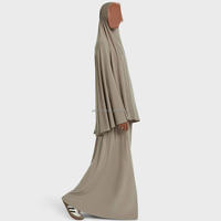 Ensemble Deux Pièces Willson Premium Jersey Khimar + Jupe pour Femme, Modeste et Léger, Style Dubaï Turque, Abaya Longue Naturelle