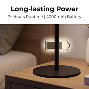 Lámpara <span class=keywords><strong>de</strong></span> Mesa Minimalista Geométrica Ajustable con Doble Temperatura <span class=keywords><strong>de</strong></span> Color, Regulación Continua, Batería Recargable <span class=keywords><strong>de</strong></span> <span class=keywords><strong>Larga</strong></span> <span class=keywords><strong>Duración</strong></span> - Product Image 4