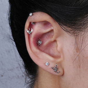 Правый Гранд F136, титановая Серия животных, дизайн, губная губа, кольцо, уши, модные ювелирные изделия для пирсинга тела - Product Image 3