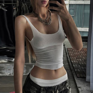 Débardeur sans manches léger et respirant en tricot patchwork pour femme, coupe ajustée, vente en gros 2026 - Product Image 1