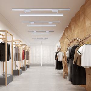 Rotatif LED longue bande piste lumières aluminium <span class=keywords><strong>plafond</strong></span> <span class=keywords><strong>Rail</strong></span> projecteurs <span class=keywords><strong>luminaires</strong></span> 100W linéaire lumière de remplissage pour supermarché - Product Image 3