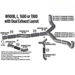 Kenworth Chrome 5 "khuỷu tay bên phải kenworth T800 <span class=keywords><strong>T600</strong></span> Muffler ống đầu vào - Product Image 6