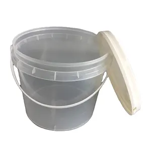 透明塑料桶带盖白色透明塑料酸奶桶测量透明桶
