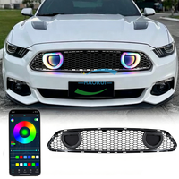 Nouvelle grille de voiture éclairée avec commande RGB par application, prix direct usine