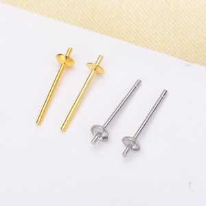 Clous d'oreilles en argent S925 WENCHI, accessoires DIY pour perles avec embouts en silicone sertis de diamants, modèle 11066, fabriqué en Chine - Product Image 3