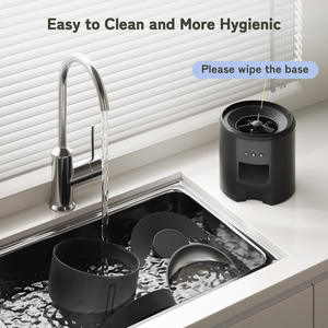 Dispenser pemberi makan kucing anjing peliharaan otomatis, 2cm makanan & 5G 2.4G sumber daya plastik baja tahan karat bentuk botol mangkuk - Product Image 4