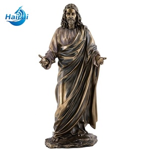 Escultura Religiosa Católica de Metal Fundido para Jardín Exterior, Tamaño Personalizado, Bronce Tradicional, Cristo, Jesús Sin Hogar, HR-339 Bro - Product Image 1