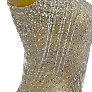 Moda fiesta de cumpleaños vestido de cristal mujer borla vestido de cóctel <span class=keywords><strong>Las</strong></span> <span class=keywords><strong>Vegas</strong></span> Show Live House puesta en escena traje de baile latino - Product Image 5