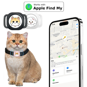 Collier traceur GPS miniature 2026 pour chiens et chats - Compatible iOS, étanche, ABS, longue autonomie, limite de distance, localisateur gratuit - Product Image 1