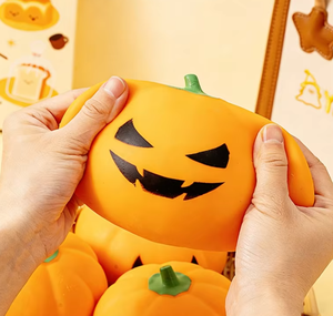 Divertido Juguete Blandito de Calabaza de Halloween, Juguete Antiestrés de Goma Suave para Apretar con la Mano, Juguete Sensorial de Descompresión - Product Image 3