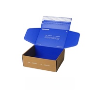 Boîte d'emballage postale en carton personnalisée avec fermeture éclair, bande adhésive auto-scellante, pour l'envoi commercial