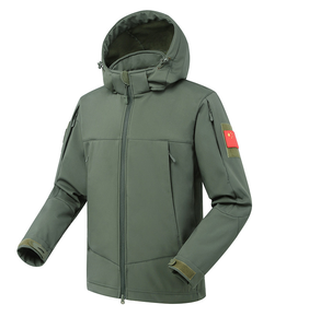 DFU188 Warm inside fleece lining winter jacket tactical Soft shell jacket - Product Image 4