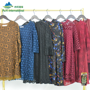 PUYI <strong>Wholesale</strong> Women's Knit Mesh Dress <strong>Bulk</strong> Used <strong>Clothing</strong> Mixed Used Clothes - Product Image 3