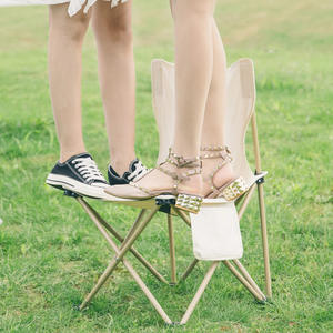 Chaise pliante portable d'extérieur You Shan Ran en acier au carbone, tabouret blanc pour la pêche, le <span class=keywords><strong>camping</strong></span>, le train, la maison - Product Image 2