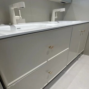 Mobile <span class=keywords><strong>da</strong></span> Bagno Minimalista in Legno Massello con Specchio Intelligente, Qualità <span class=keywords><strong>da</strong></span> Esportazione, Sconto Speciale - Product Image 4