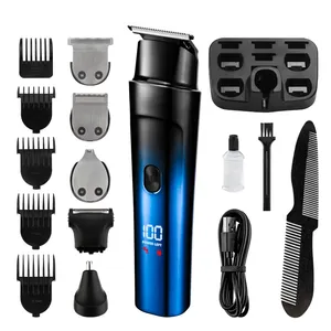 Kit de aparar cabelo 5 em 1 multifuncional para homens, aparador de barba e aparador de nariz para o corpo