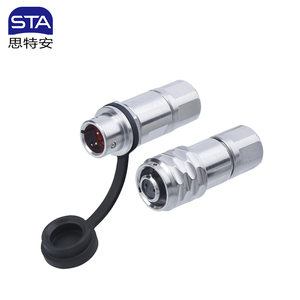 Conector de cable impermeable STA SF6 IP67, enchufe y enchufe de aviación de Metal de inserción rápida de 2-5 Pines, enchufe de tuerca autoblocante Push-Pull - Product Image 1