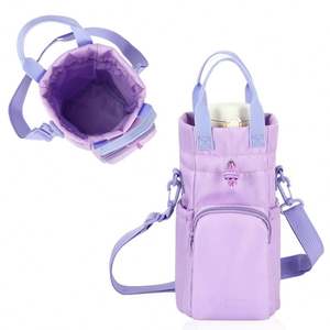 Vente en gros de porte-bouteille d'eau 2-en-1 personnalisé, design bandoulière avec sangle réglable, multifonctionnel pour les activités de plein air - Product Image 5