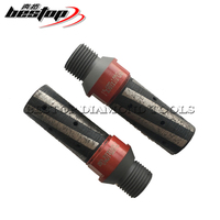 D25 * 50T * 1/2 "G CNC Rempli de résine Diamond Finger Router Bit pour meuler le dessus de cuisine