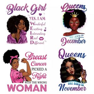 Autocollants de transfert de chaleur de la reine noire Sistas pour vêtements, autocollants de bricolage lavables pour T-Shirts vestes sacs à dos Design - Product Image 2