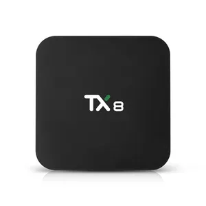 Wholesale android 9.0 Tanix tx8 tv box Rockchip RK3318 quad core dual wifi DRR3 4GB smart set top box