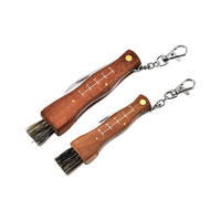 Couteau pliant multifonctionnel de camping en plein air, vente en gros d'usine, manche en bois pur, couteau à champignons pliant pour la cueillette en extérieur