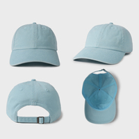 Gorra de Béisbol Bordada Ajustable de Algodón Lavado de 6 Paneles con Logotipo Personalizado para Adultos Unisex