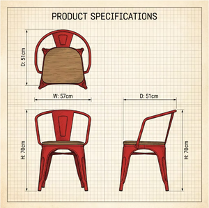Muebles de Comedor, <span class=keywords><strong>Silla</strong></span> de Comedor de Estilo Industrial, Diseño Minimalista, Estructura de Metal, <span class=keywords><strong>Silla</strong></span> de Ocio para Restaurante - Product Image 3