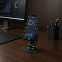Support de téléphone portable rotatif, personnalisation du logo, pliable, multifonctionnel, support de tablette de bureau