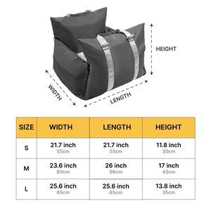 Großhandel Haustier Autos itz Booster Bett Hund Autos itz Bett mit Sicherheits schnalle Custom ized LOGO Luxus Hunde betten Haustier Autos itz - Product Image 3