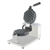 Machine à gaufres professionnelle commerciale rotative en acier inoxydable avec revêtement antiadhésif pour crème glacée et gaufres aux œufs, électrique 110V 220V