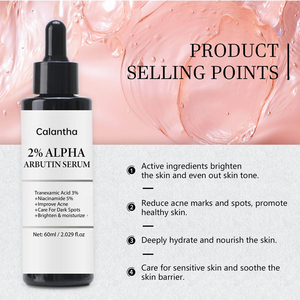 Sérum organique végétalien de blanchiment de la peau de marque privée <span class=keywords><strong>2</strong></span>% <span class=keywords><strong>Alpha</strong></span> arbutine acide hyaluronique <span class=keywords><strong>HA</strong></span> éclaircissant collagène liquide - Product Image 4