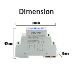CNTD CDT6-P110M 35mm DIN 레일 미니어처 DPDT 10A 6P 펄스 타임 릴레이 IP20 보호 AC220V 저전력 스크류 터미널 에폭시 릴레이 - Product Image 4